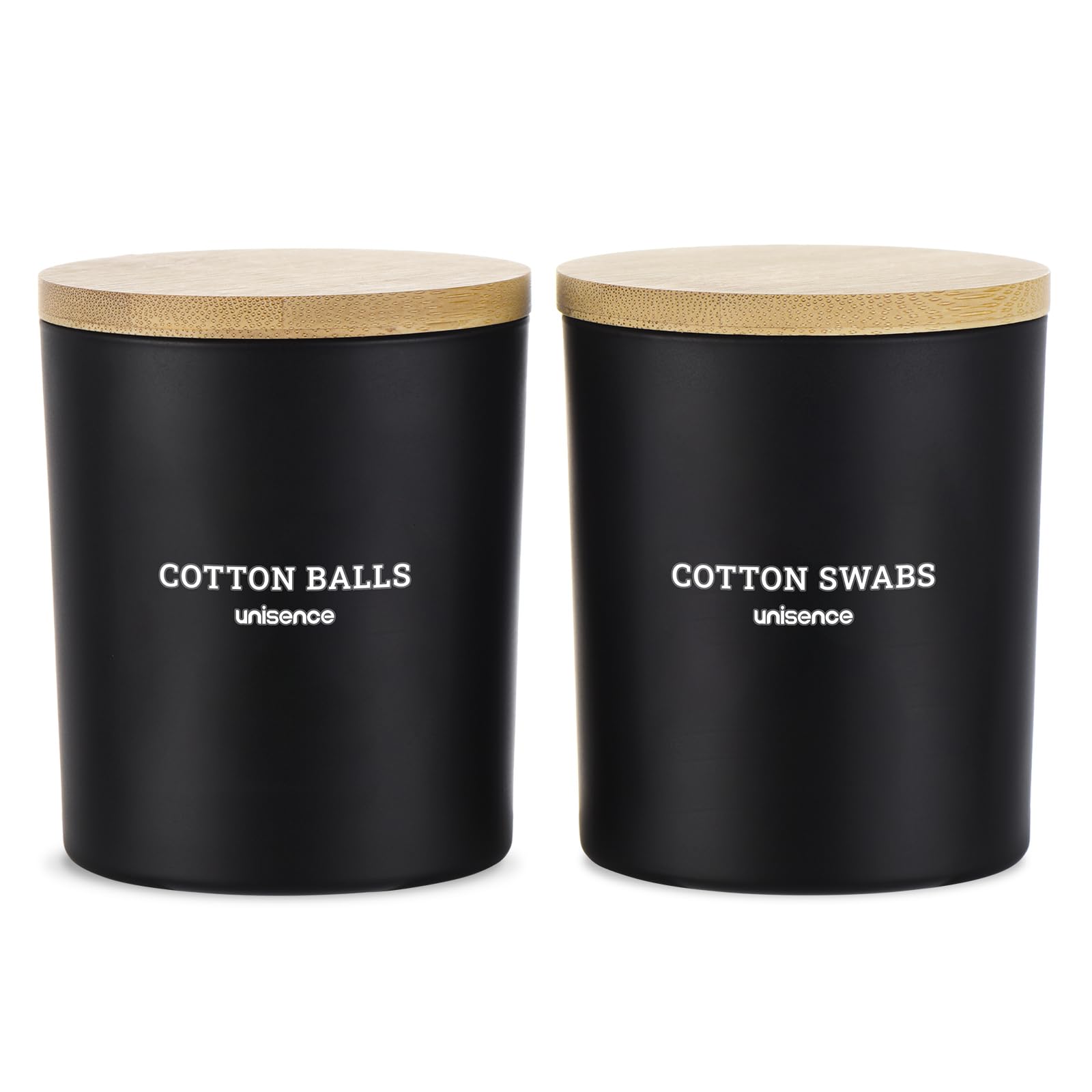 Glass Qtip Holder 2 Pack Qtip Holder Dispenser Bathroom Set Bathroom Organizers and Storage Q tip Holder with