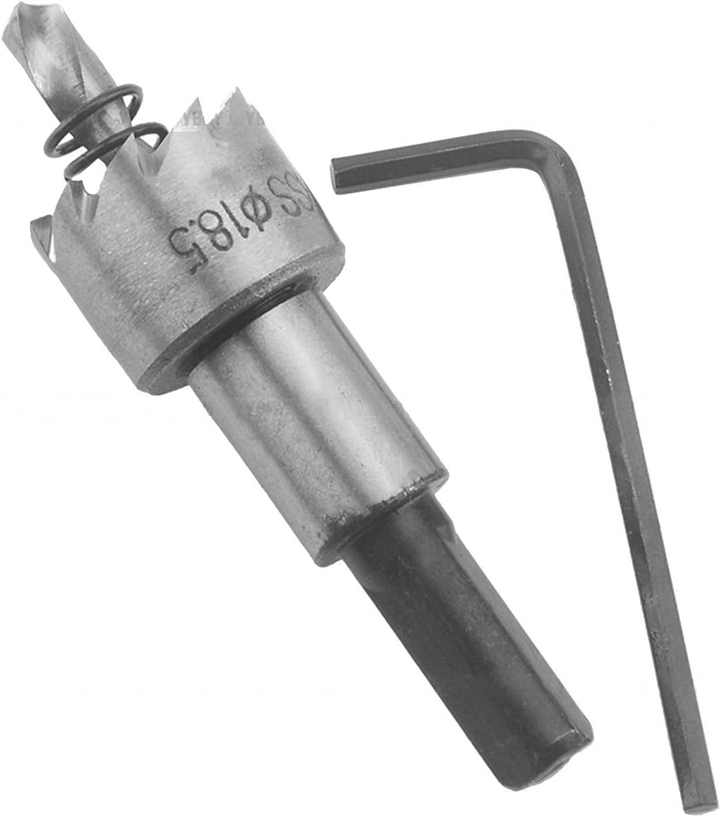 Stainless Steel Drill Bit, Metal Heavy Duty Hole Saw Cutter Tool 18.5mm Used on Metal and Steel Plate