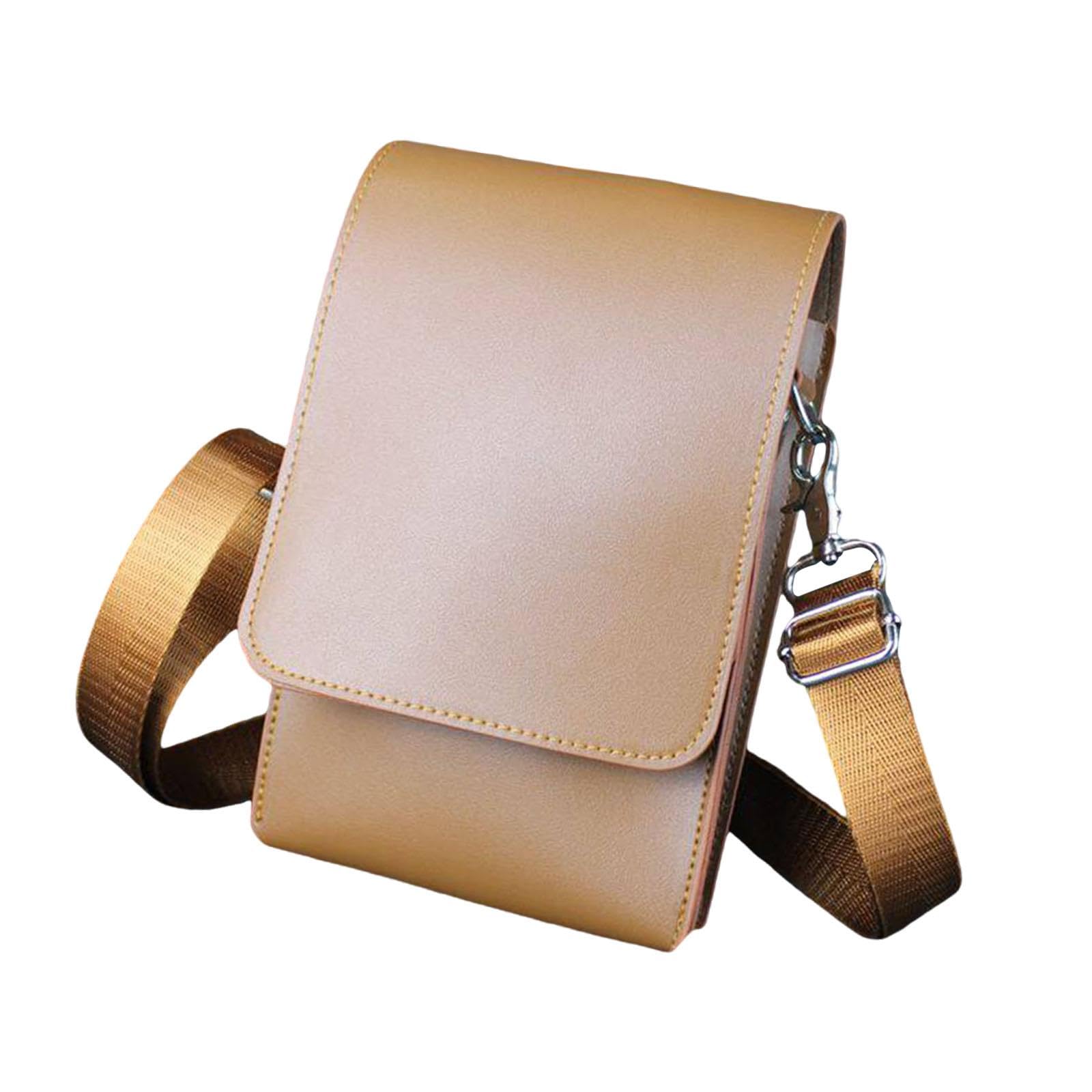 Borsa Porta Forbici per Parrucchiere Multifunzione con Chiusura Sicura Organizer Professionale in PU Nylon Astuccio 8 Slot Borsa Crossbody per, Marrone