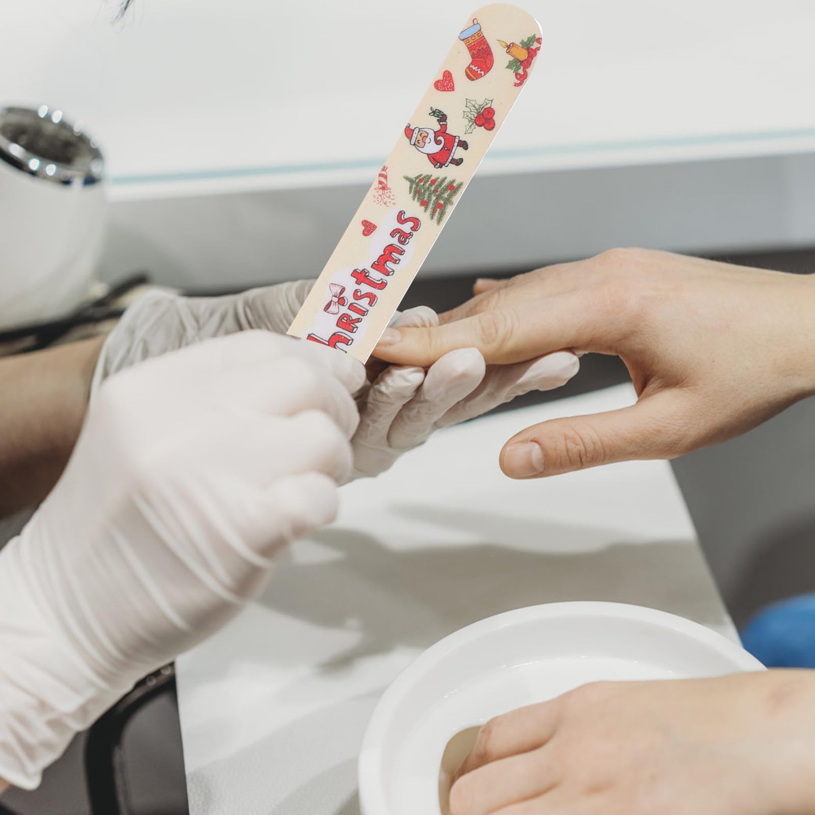 Beaupretty 24 Piezas Limas de Uñas Profesionales Diseño Navideño para Eliminar Pegamento, Material Eva Resistente y Uso en Casa Obsequio Especial Varios estilos
