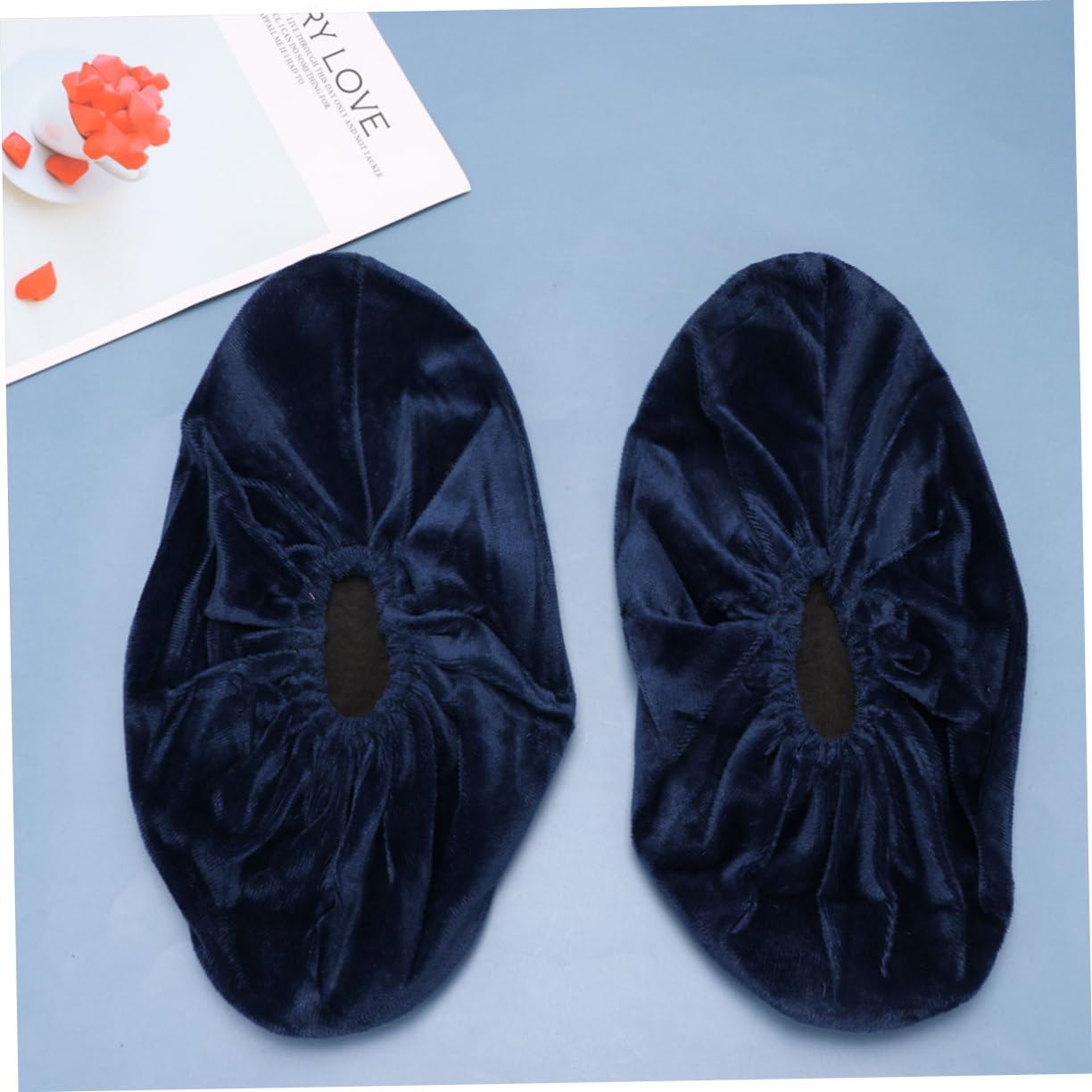 HOMOCONO 5 Pairs Washable Shoe Cover Outdoor Shoe Cover Overshoes Indoor Shoe Covers Lab Shoe Cover Machine Washable Boot Cover Hospital Shoe Covers Shoes Cover Protector Shoe Guards Blue