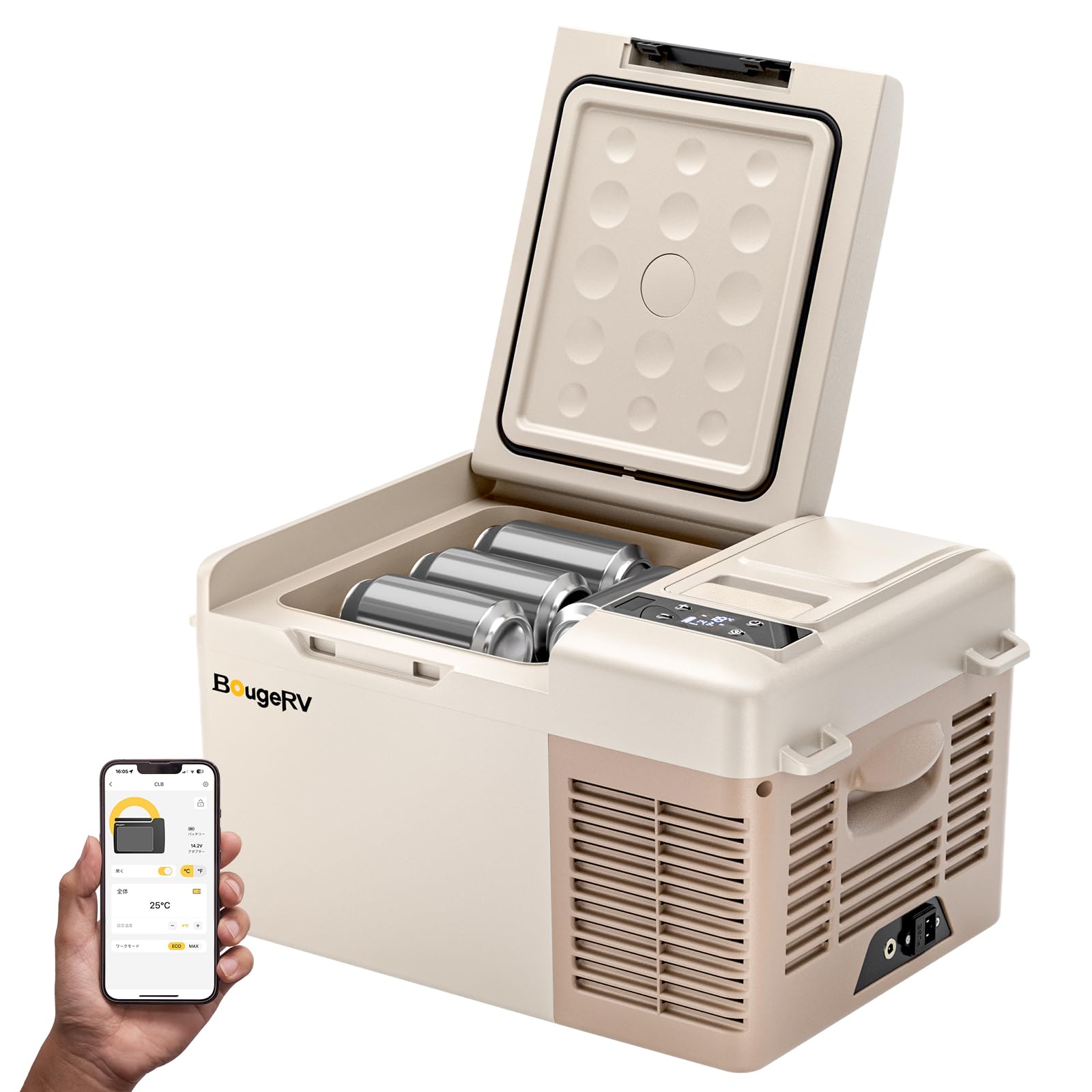 新品 BougeRV ポータブル冷蔵庫 小型 9L 173Whバッテリー付属 BougeRV 173Wh車載冷蔵庫バッテリー｜コードレス・コンパクト – JP