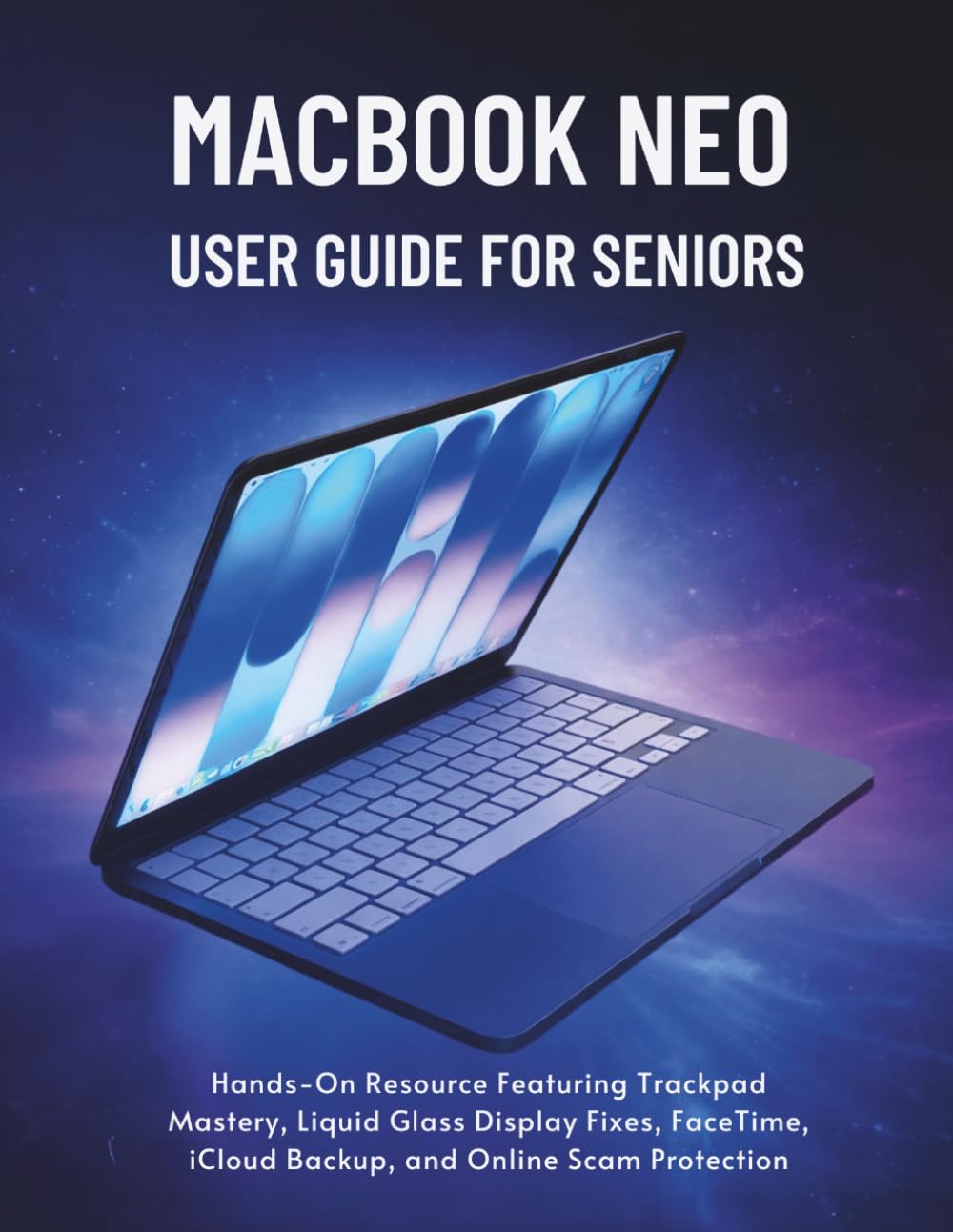 MacBook Neo User Guide For Seniors 2026: Hands-On Resource Featuring Trackpad Mastery, Liquid Glass Display Fixes, FaceTime, iCloud Backup, and Online Scam Protection