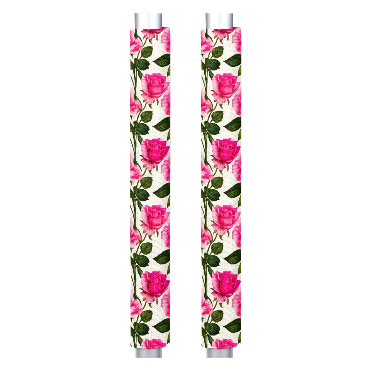 Pardick Refrigerator Door Handle Covers Set of 2 Cotton Pink Rose Washable Fridge Dishwasher Mocrowave Oven Stove Decor Protector Handle Cover Keep Kitchen Appliance Clean from Food Stains Decorate