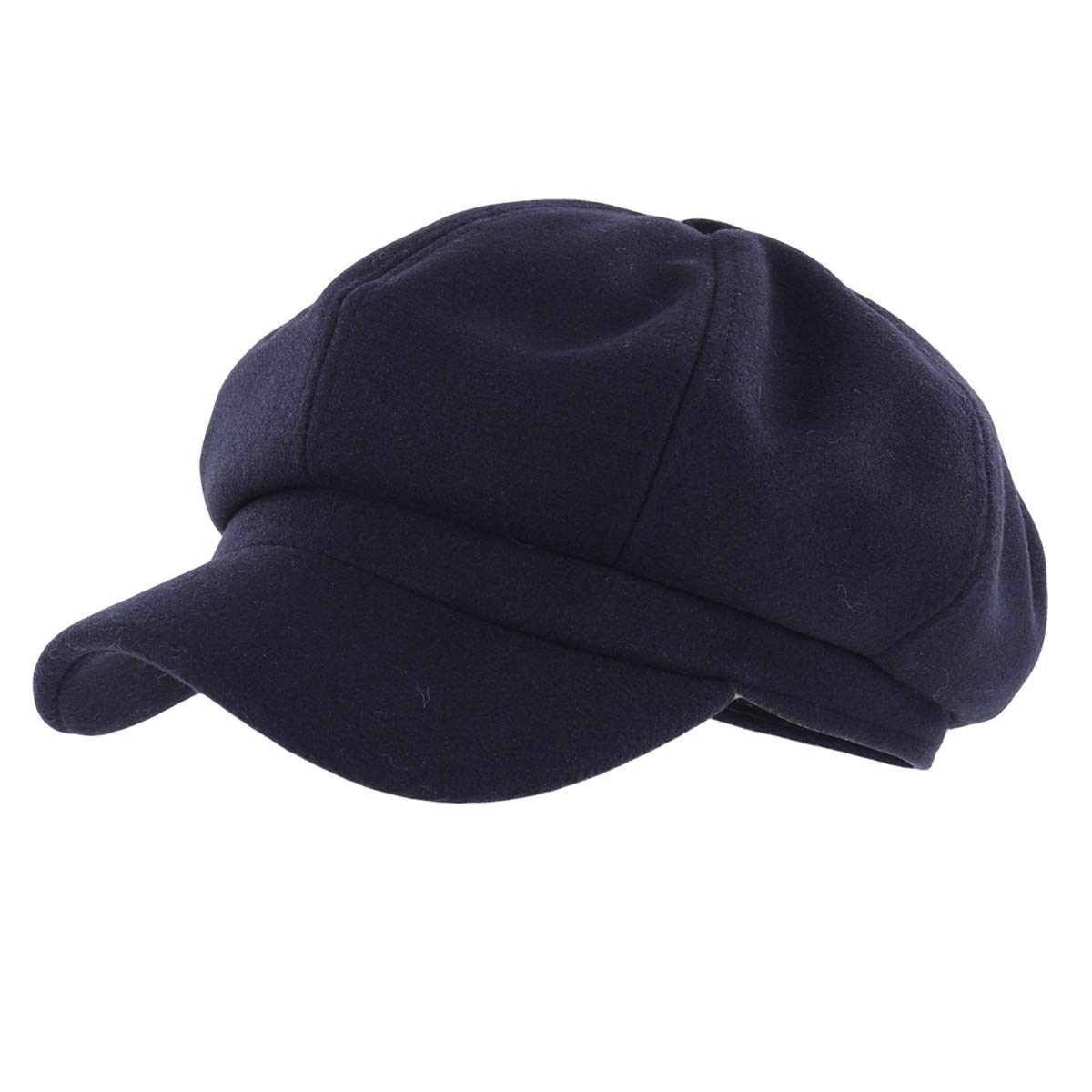 Gisdanchz Women's Navy Woman Wool Newsboy Hat Gatsby Apple Paperboy Cloche Painters Cabby Hats Winter 8 Panel Ivy Irish Cabbie Cap Cancar Visor Beret Blue
