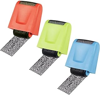 3Pcs Wide Roller Stamp, BetterJonny Identity Theft Stamp Identity Guard Roller Stamp Security Stamp for Privacy Protection...