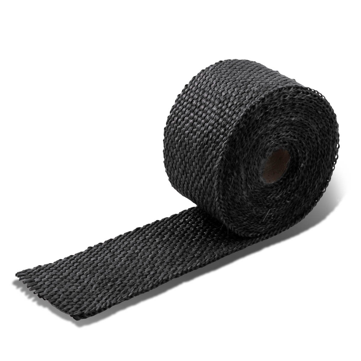DNA MOTORING 2" x 15 Feet Black Exhaust Heat Wrap, Exhaust Tape High Temp Heat Tape for Pipes, Motorcycle Fiberglass Insulation Roll for Exhaust Pipes, WRAP-T1-BK-15FT