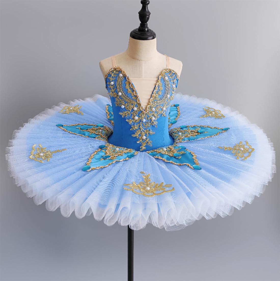 Abito da Balletto tutù per Bambina Costume da Ballo per Bambina Spettacolo di Ballerine tutù per Bambini Abito da Spettacolo di Danza Jazz per Palcoscenico Abito da Allenamento per Spettacoli(110Cm)