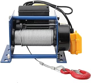 Lfhelper Electric Hoist Winch 881LBS 400kg Electric Winches Steel Electric Hoist Lift for Lifting or Towing Materials, Wire Rope 30m, Lifting Speed 11m/min, 1000w
