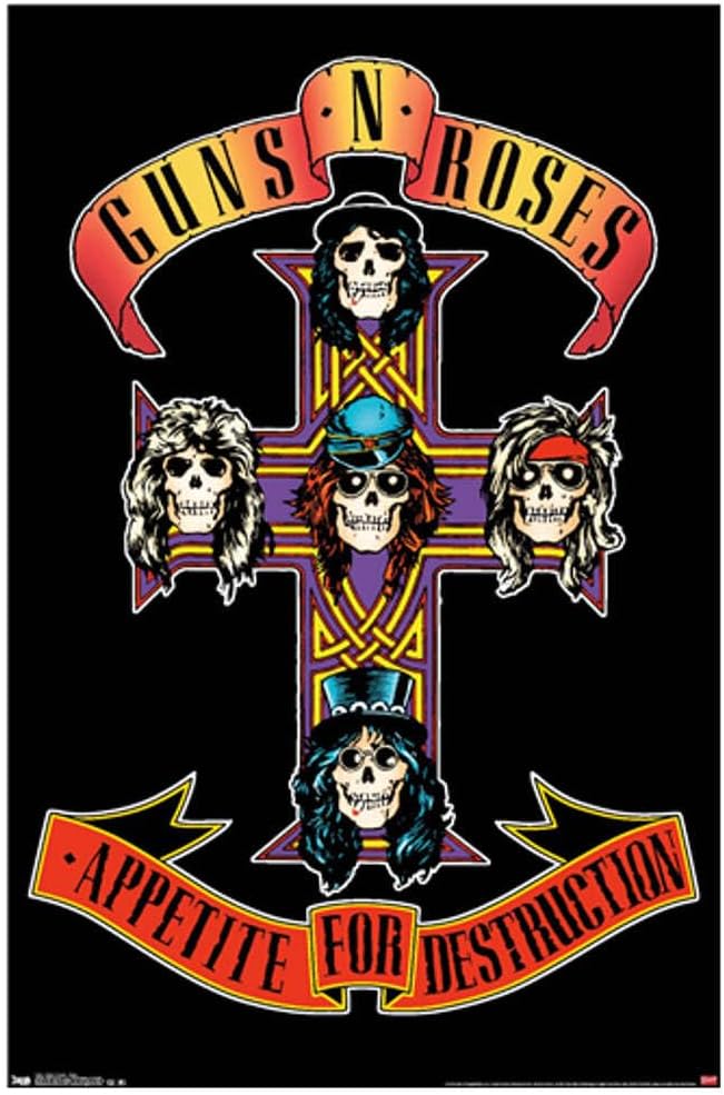 Trends International Guns N' Roses Cross Wall Poster 22.375" x 34"