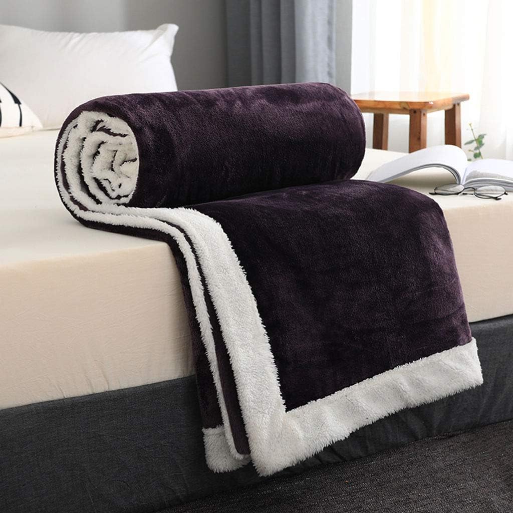 NUELLO Thicken Lamb Cashmere Blanket, Warm Cozy Soft