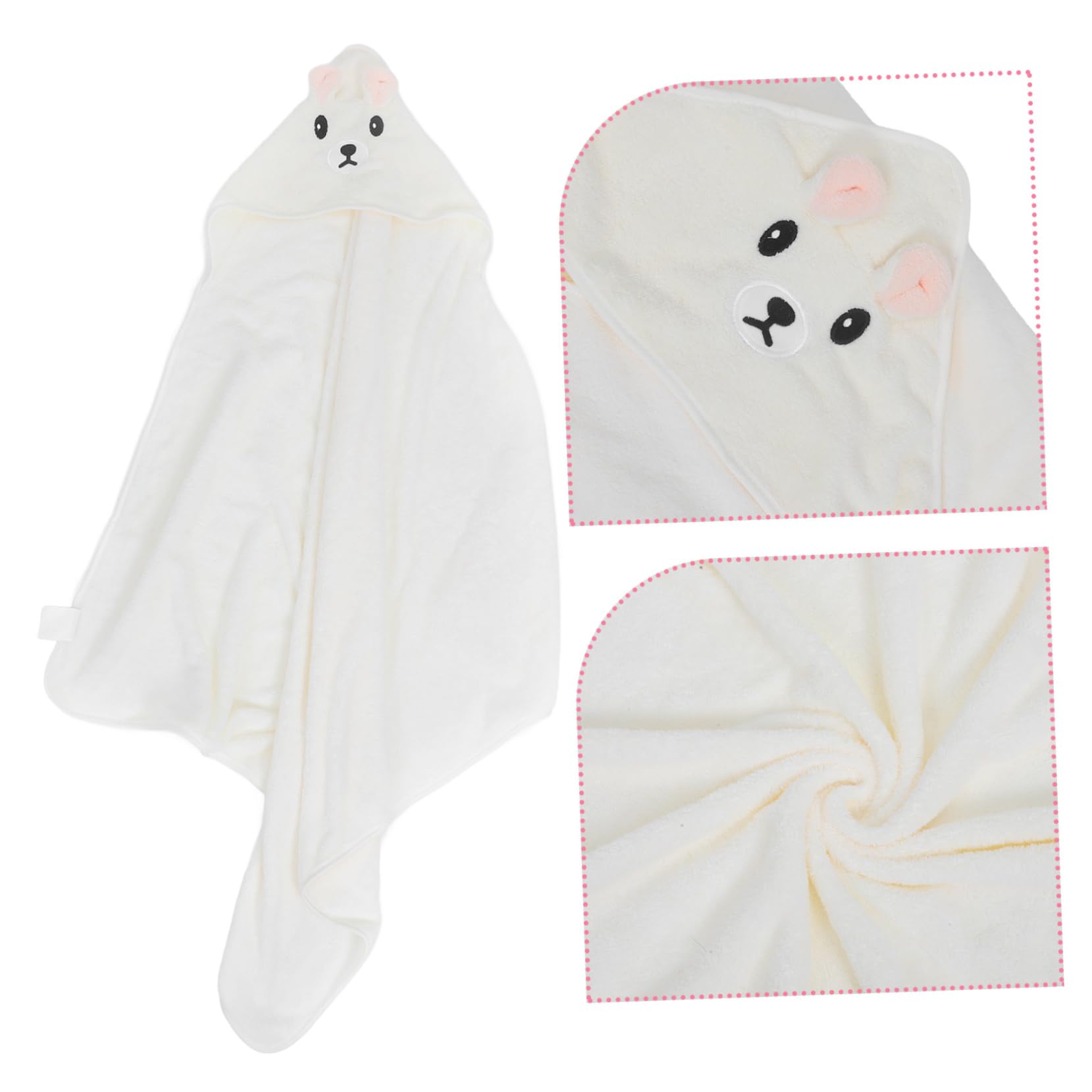 ibasenice 3stücke Hooded Towel Set Cartoon-Badetuch Für Neugeborene Vielseitig Einsetzbar Als Waschlappen Oder Decke Für Junge Mädchen Von Jahr Mit Atmungsaktivem Und Saugfähigem