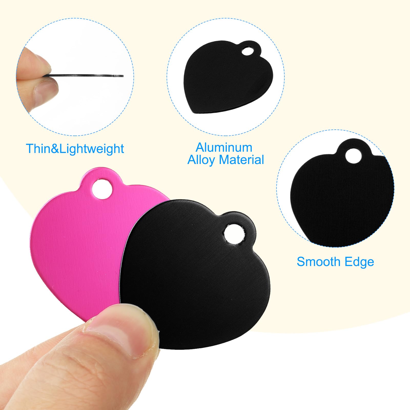 PATIKIL Aluminum Blank Tags 1.4 x 1.2 Inch - Image 4