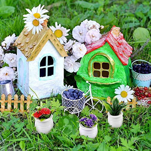 Cayway Miniatuur Fee Tuin Accessoires 20 Stuks Miniatuur Bonsai Plant Mini Potplant Bloem Model Poppenhuis Pot Plant Miniatuur Kunstplant voor Poppenhuis Tuindecoraties - Afbeelding 5