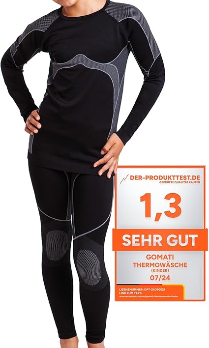 Ensemble Thermique Enfant All In Motion - Noir, Taille 6-7 Ans - NEUF
