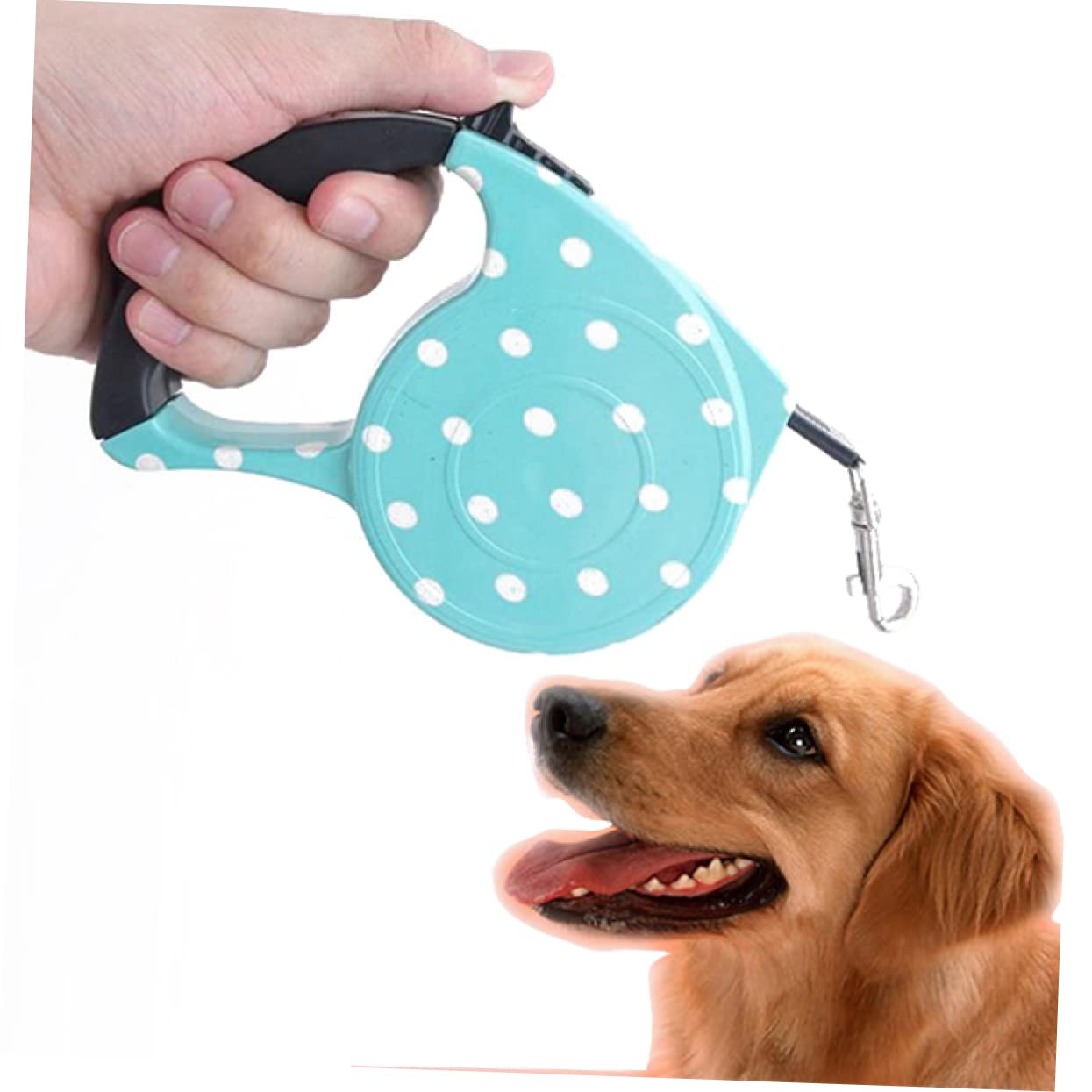 Mikikit Retractable Dog Leash with Ergonomic Handle Reflective Cord for Small to Large Dogs Casing Comfortable Grip Daily Use Design