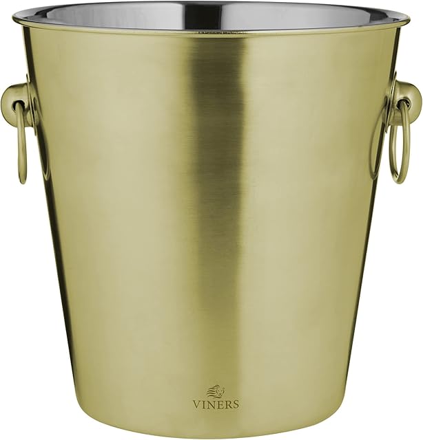 Viners 302.233 BARWARE 4L Gold Champagne Bucket, Stainless_Steel
