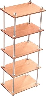 1/6 Organizer Holder Gifts Simulation Metal Frame Storage Shelf for Dollhouse DIY Accessory, 5 Tier Short