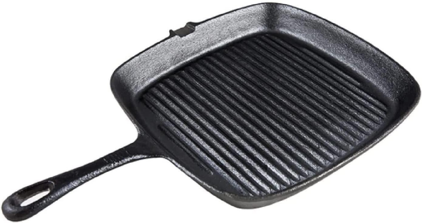 Nonstick Pancake Griddle Pan, Square Cast Iron Skillet, Multi-Purpose Frying Pan for Steak, Eggs, Pancakes, Blinis, and Crepes – Stay-Cool Handle, Induction Compatible