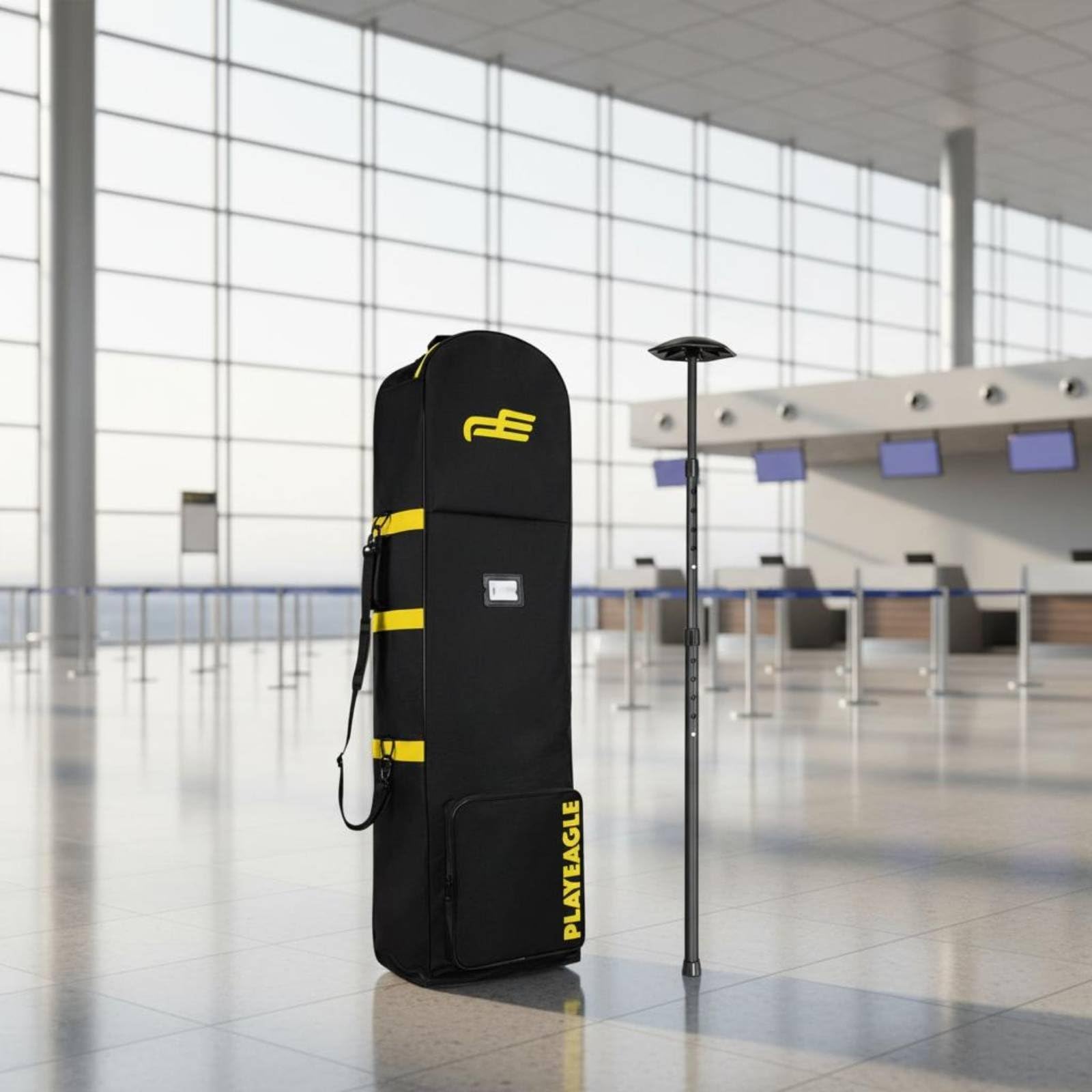 Custodia Golf Equipment Case a Golfisti Che Viaggiano Tessuto Oxford Impermeabile Pieghevole E Dotata di Ruote per, Nero Con Dettagli Rossi, Borsa Da Viaggio Per Mazze Da Golf