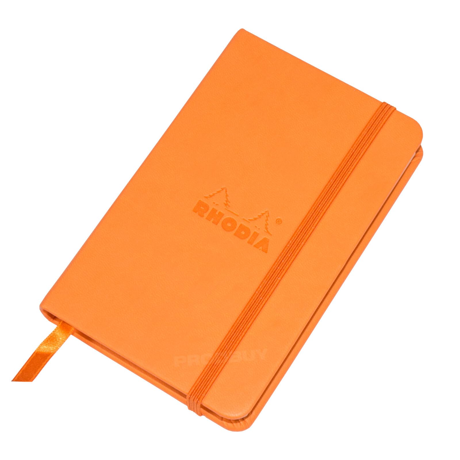 Darthome [Pack Of 2] Rhodia A6 Dot Grid Notebook, Orange Hardcover, 96 Sheets Premium Ivory Paper, Elastic Closure, Architect and Designer Webnotebook, 5mm Matrix Grid