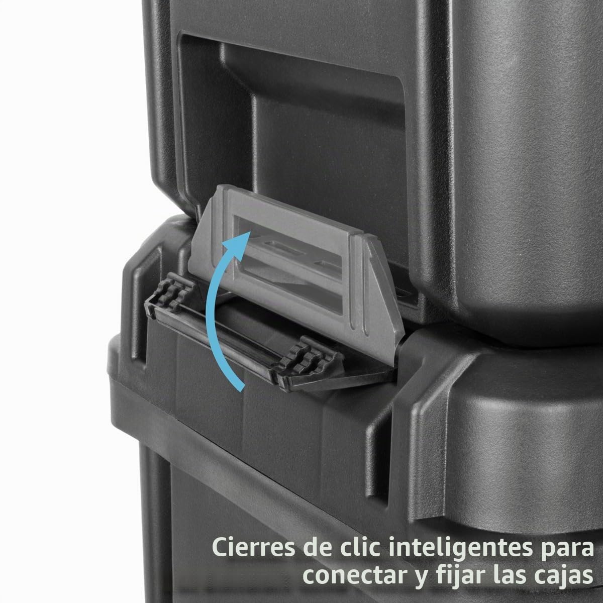 STAHLWERK Carro de herramientas con tres cajas: maletín de herramientas portátil con tabla de ruedas, cierres de metal y gran espacio de almacenamiento, sistema de almacenamiento flexible para taller
