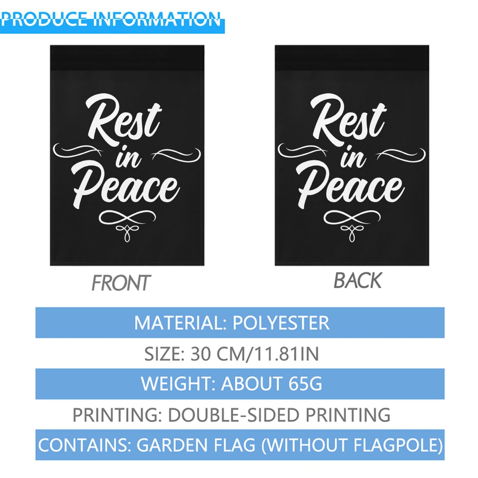 Amazon.com : Rest In Peace Outdoor Flag, Decorative House Outdoor