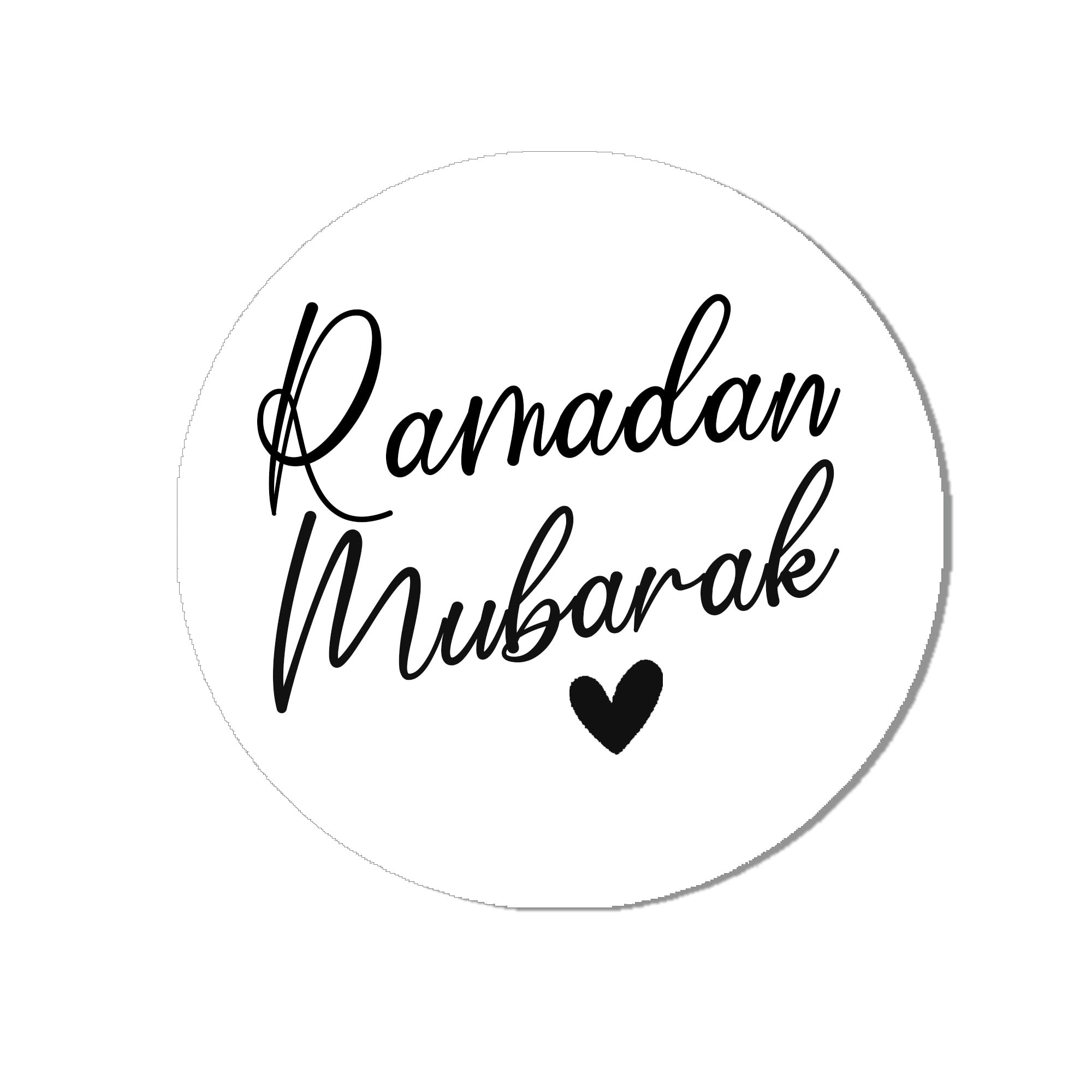 Treasured Forever White Ramadan Mubarak - Eid Muslim Celebration Sticker 24 Sticker (45Mm)
