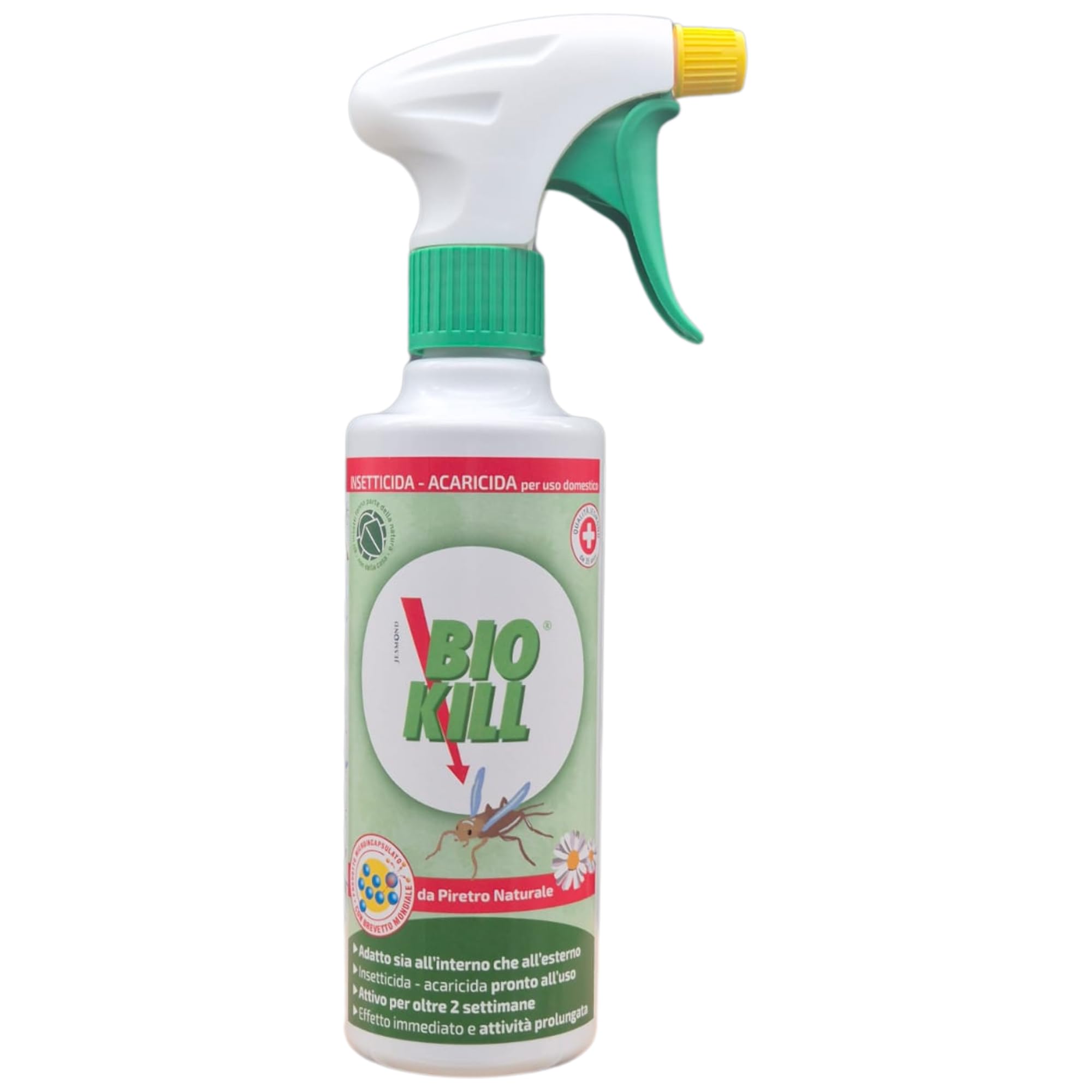 Kit Biokill Insetticida Biologico da Piretro Naturale a Base Acquosa, Acaricida, Non Lascia Odore, Spray da 375ml + Ricarica da 1LT + OMAGGIO 100pz Guanti Monouso (1RIC+1SPRAY+1CF GUANTI)