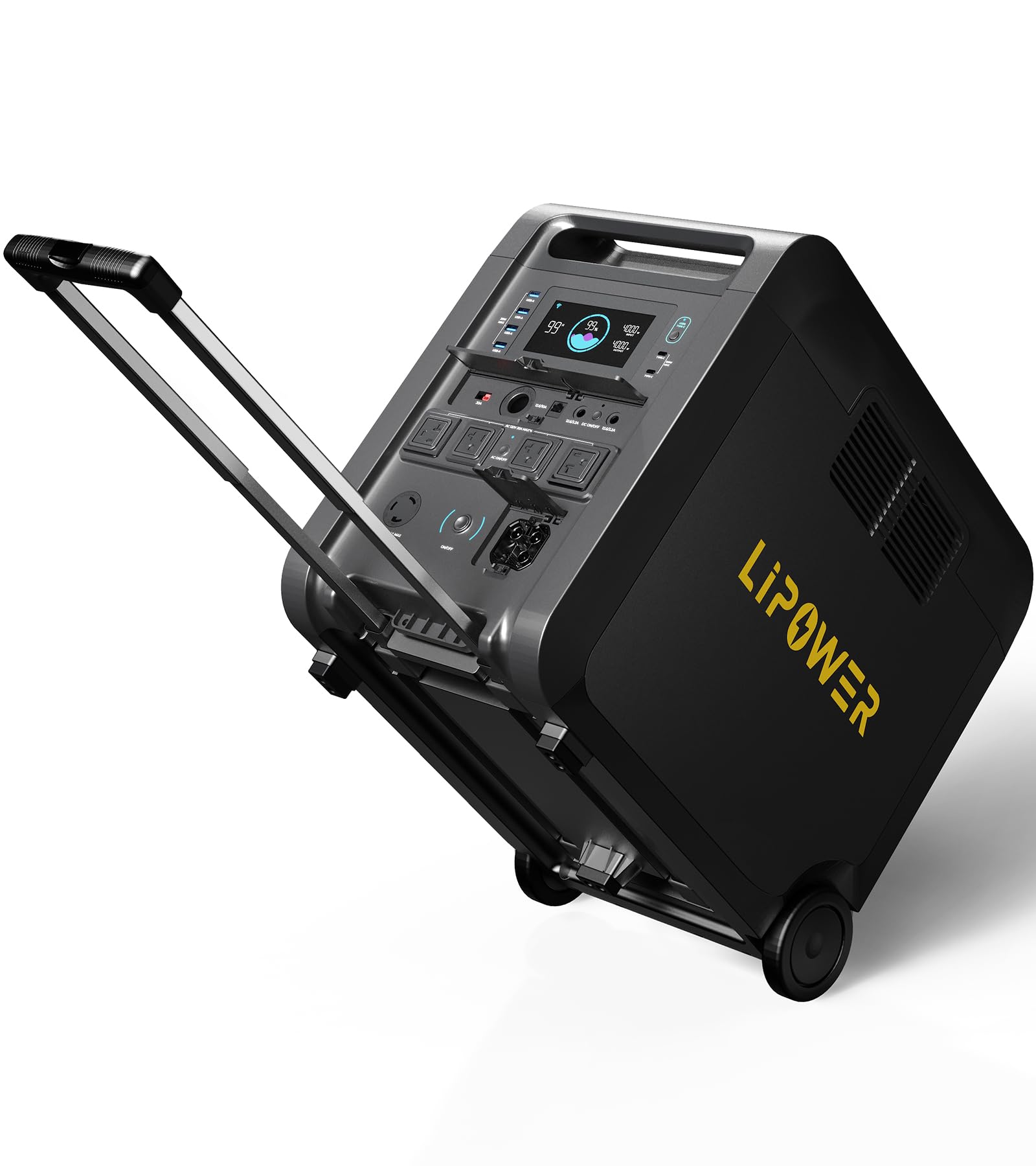 Lipower T4 Portable Power Station 6144Wh 4200W Output Home Battery Backup Solar Generator 6 1kWh LiFePO4 Battery EV