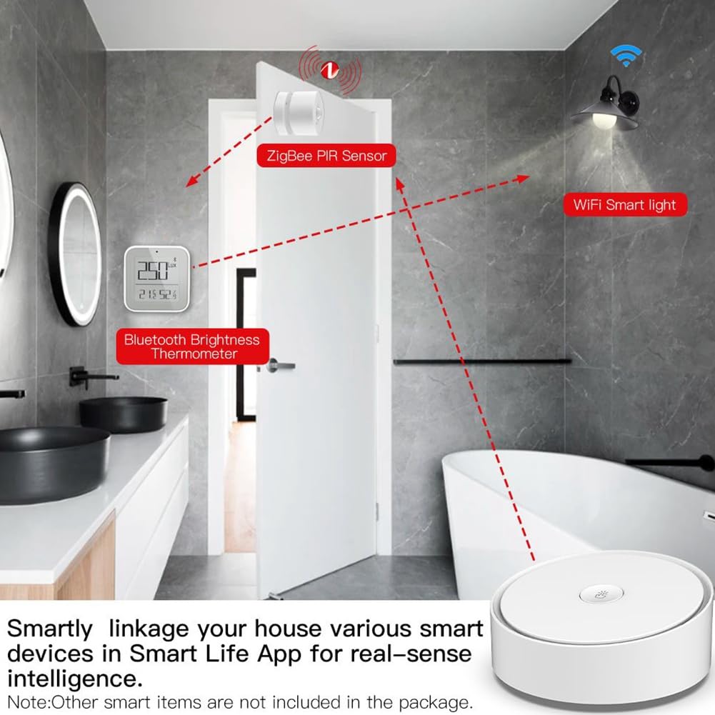 Graffiti Smart Home Puerta de Enlace Multimodo InaláMbrica Bluetooth Zigbee AplicacióN de Modo Dual Sonido Luz Aviso Control Remoto Host