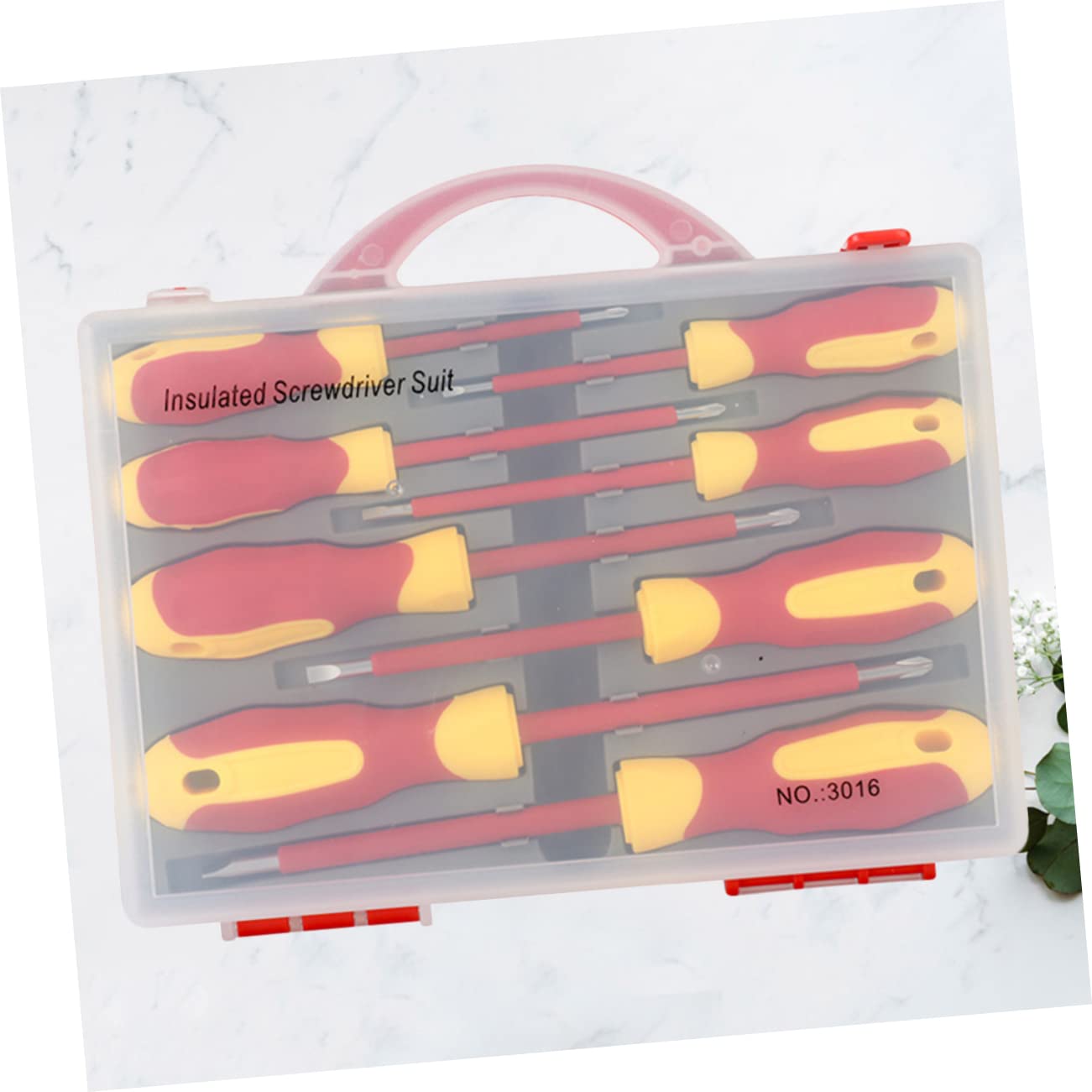 Set Cacciaviti Isolati in Acciaio Cromovanadio, 8 in 1