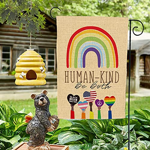 Chengxun HYQ048 Human-Kind Be Both Garden Flag Black Lives Matter Lgbt Love Is Love Equality Justice Silence Is Violence Science Is Real We Rise Together Garden Flag Outdoor Decoration thumb #4