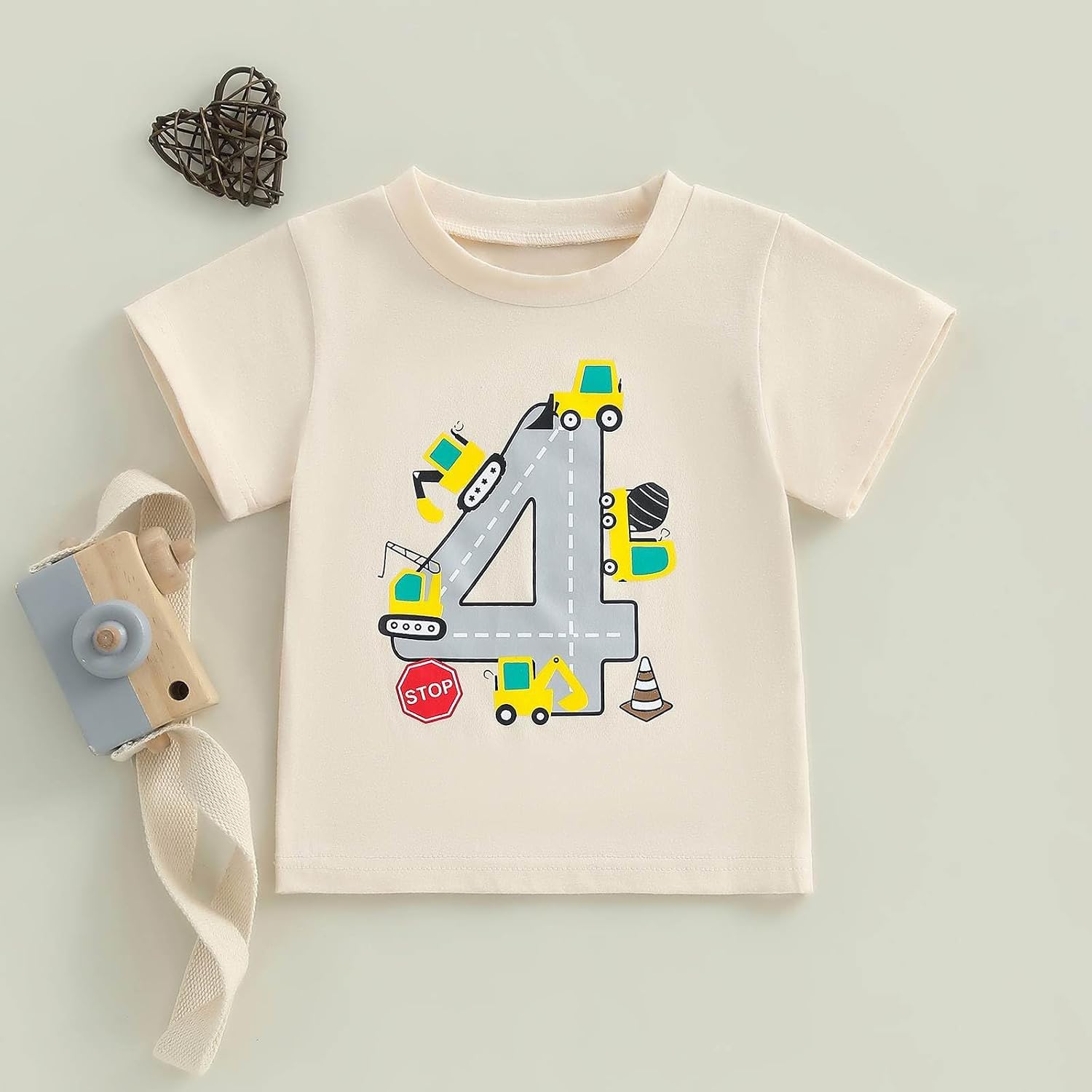 1-4 Year Old Toddler Boy Birthday Shirt Cute Cartoon Animal Print 1st/2nd/3rd/4th Birthday T-Shirt