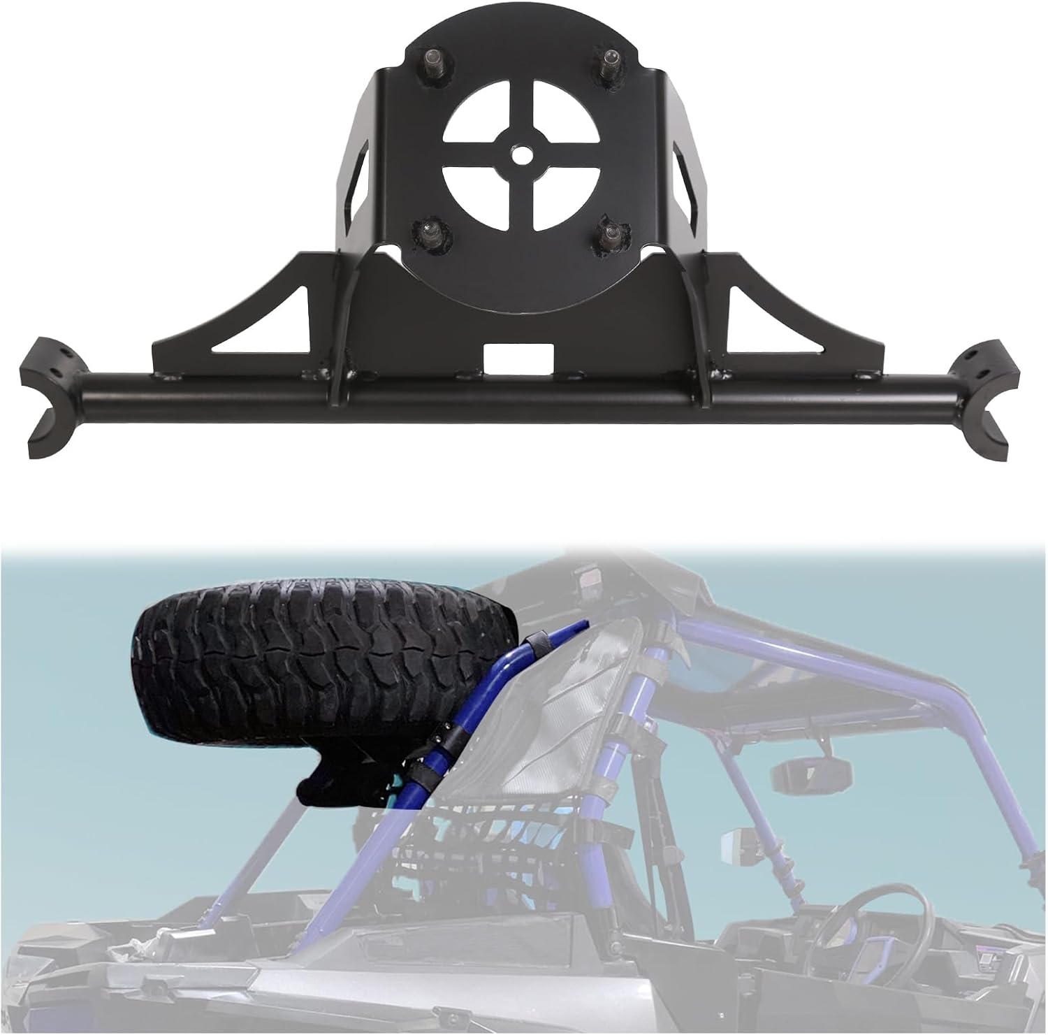 Tire Carrier Rack Compatible with 2014-2023 Polaris RZR XP 1000 XP Turbo XP 4 1000 Heavy Duty UP to 30" Tire