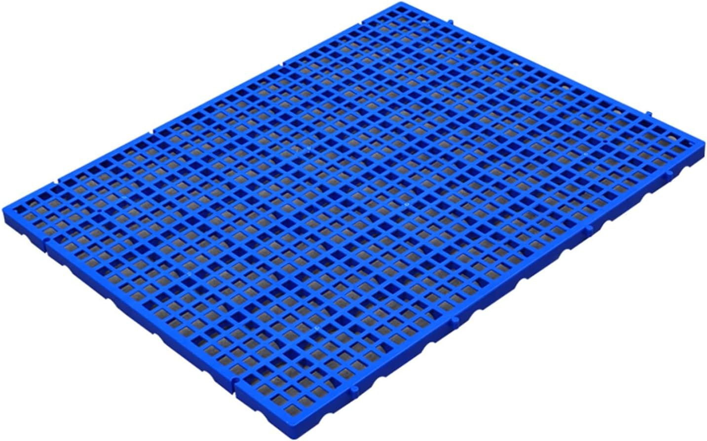 Plastic Logistics pallets， Breathable Grid Ventilation Plastic Pallet, Polyethylene Pallet Pad Board, Supermarket Sale Display Tray Rack(Blue 39.4x31.5x1.2in,8pcs)