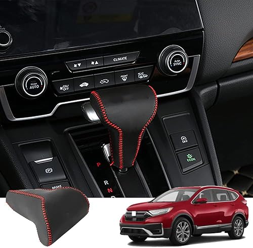 Miniatura 58 de Great-luck Funda Protectora de Perilla de Palanca de Cambios Automática de Cuero Genuino con Moldura, Accesorios Interiores Personalizados