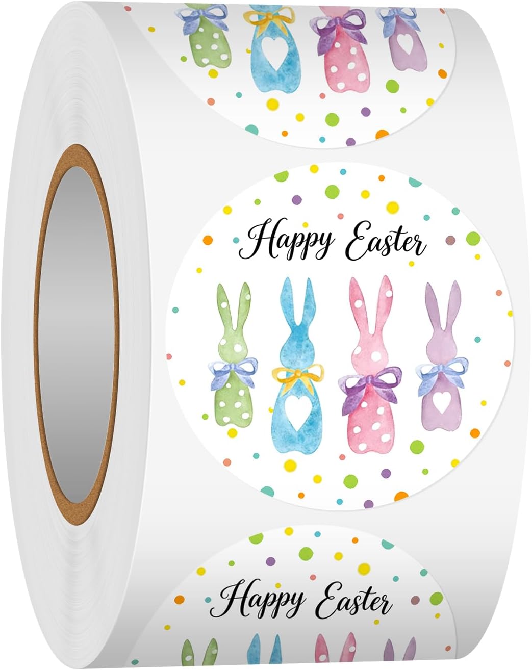 Heyfibro 500 PCS 1.5 Inch Happy Easter Roll Stickers for Small Business, Gift Packing, Cards, Candy Bags, Envelope Seals, Party Supplies (Egg 2)