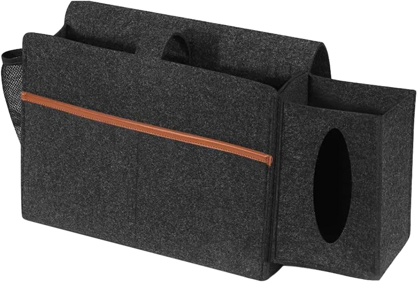ZQINGQING Sofa Arm Tray Felt Storage Bag Pocket Bedside Table Hanging Organizer Sofa Bed Side Book Pouch(Dark Grey)