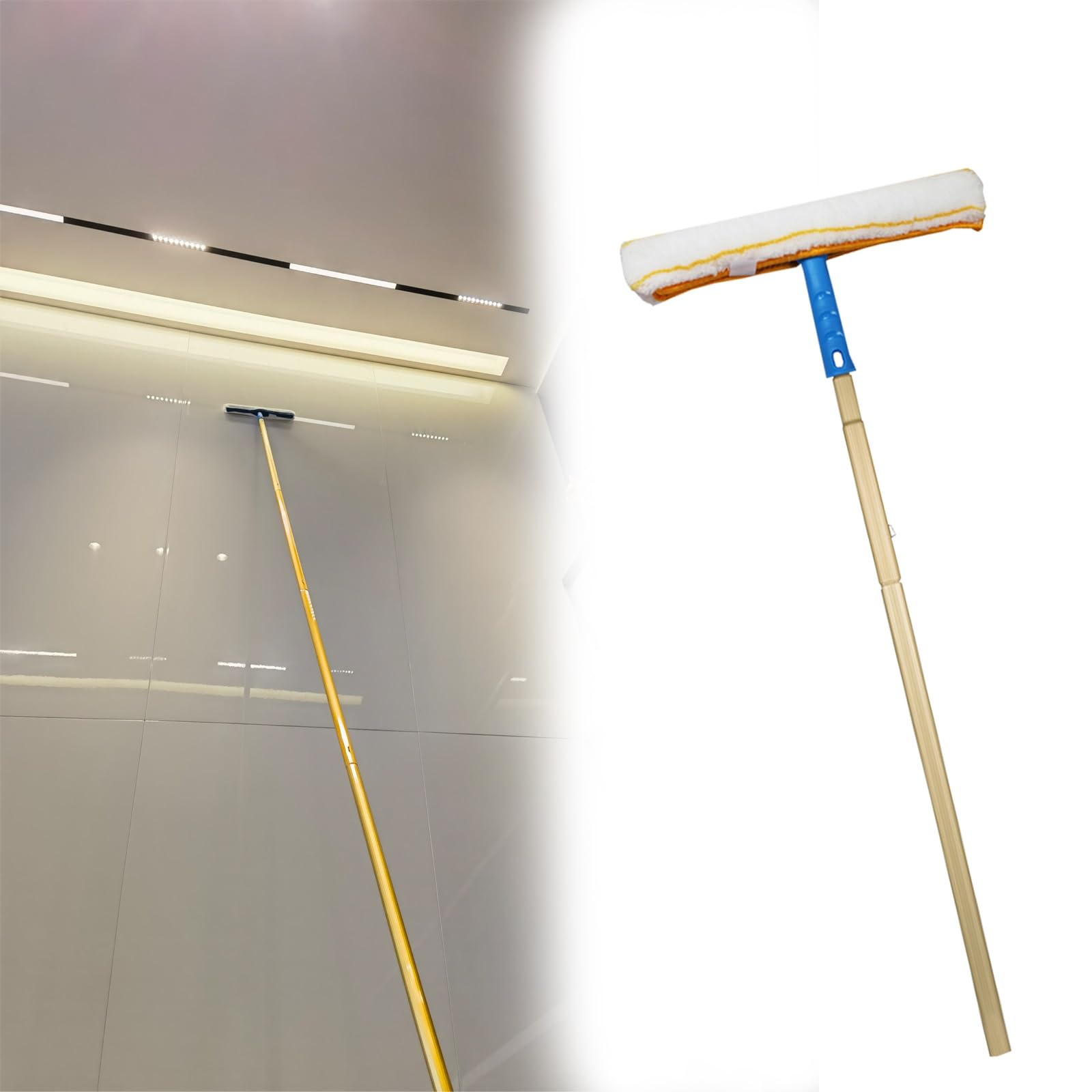 Kit raclette de fenêtre amovible pour nettoyer facilement les murs et les grands plafonds