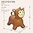 INPANY Bouncy Monkey Hopper Toys, Toddlers Inflatable Animal Hopping Horse, Bouncing Buddies, Ride on Rubber Bouncer, Outdoor Indoor Birthday Gifts Toy for 2 3 4 Yr Boy Girl, Brown