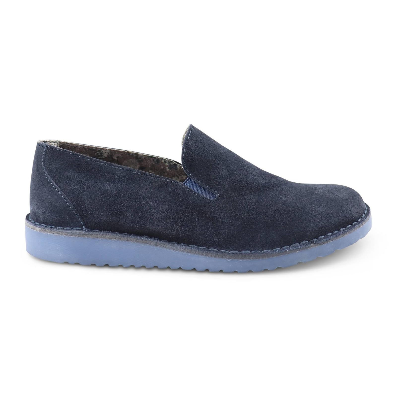Slip-on Blu in camoscio
