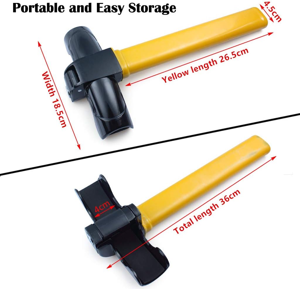 Buy 2 get 3 EFORCAR 1 PCS Universal Anti-Theft Car Auto Security Rotary Steering Wheel Lock