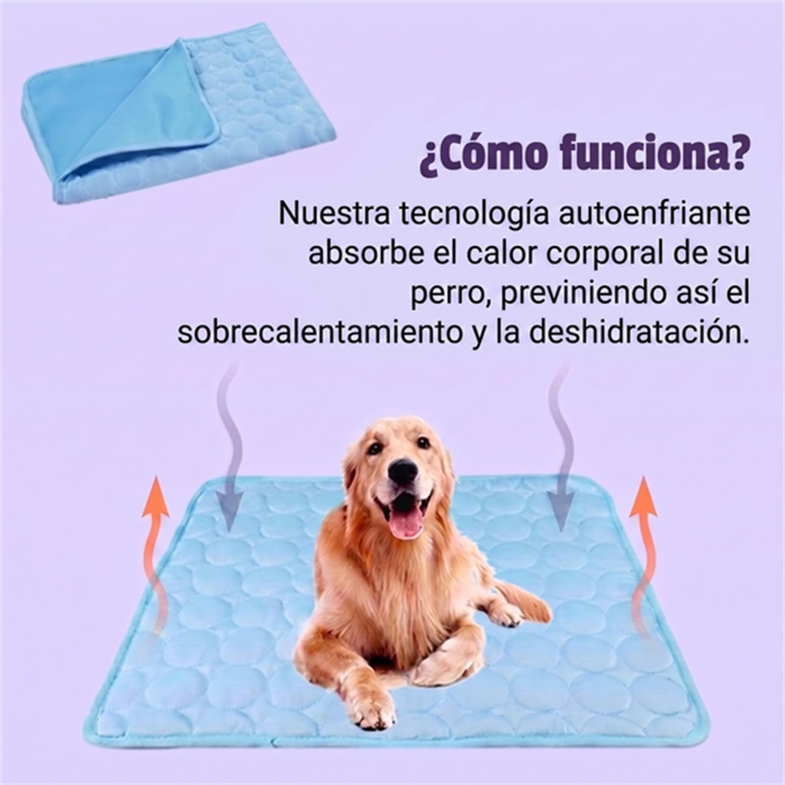 Novaras Alfombrilla Fresca portátil Lavable para Mascotas | Ideal para verano, ligera, plegable, cómoda para perros y gatos, fácil de transportar y limpiar para uso diario