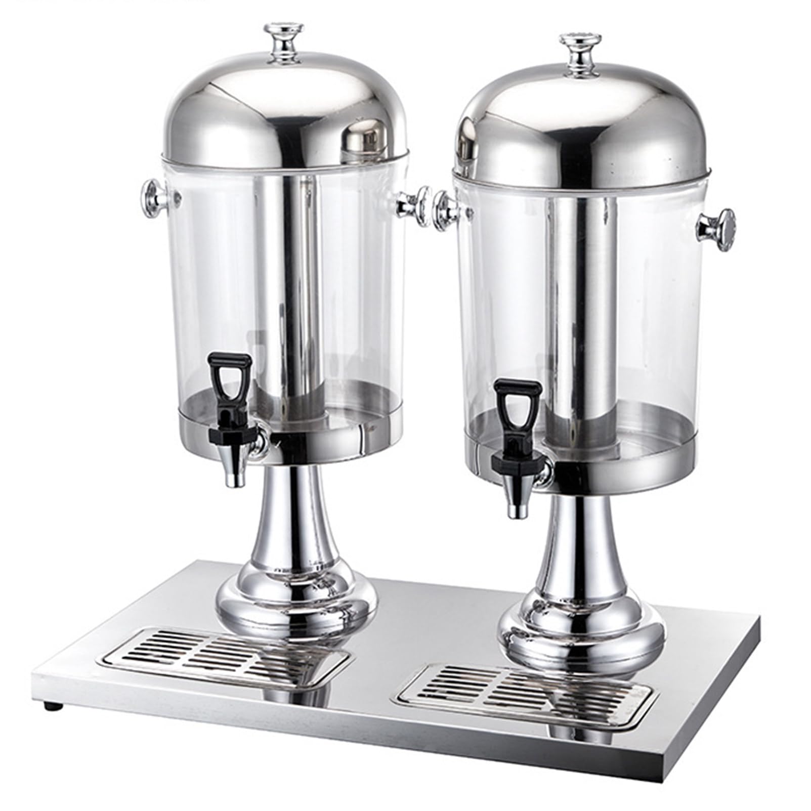 asdchZen Drink Dispenser With Ice Container And Stand - Perfect For Parties, Buffet Catering, Cold Drinks, And Beer - Cold Beverage Dispenser Machine With Spigot,Silver-16L