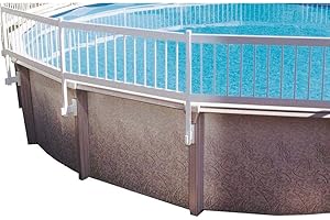 Blue Wave Above Ground Pool Fence Kit With Rail Caps - White