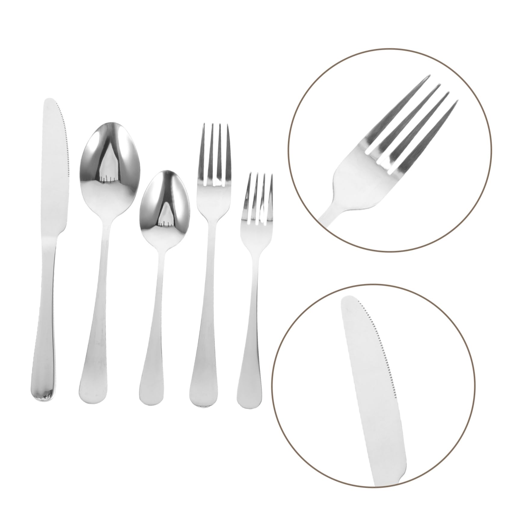 Veemoon 20 Cubiertos De Acero Inoxidable Accesorios De Cocina Utensilios De Cocina Occidentales Vajilla De Restaurante Cubiertos Suministros De Cocina Tenedores Tenedores De Cena