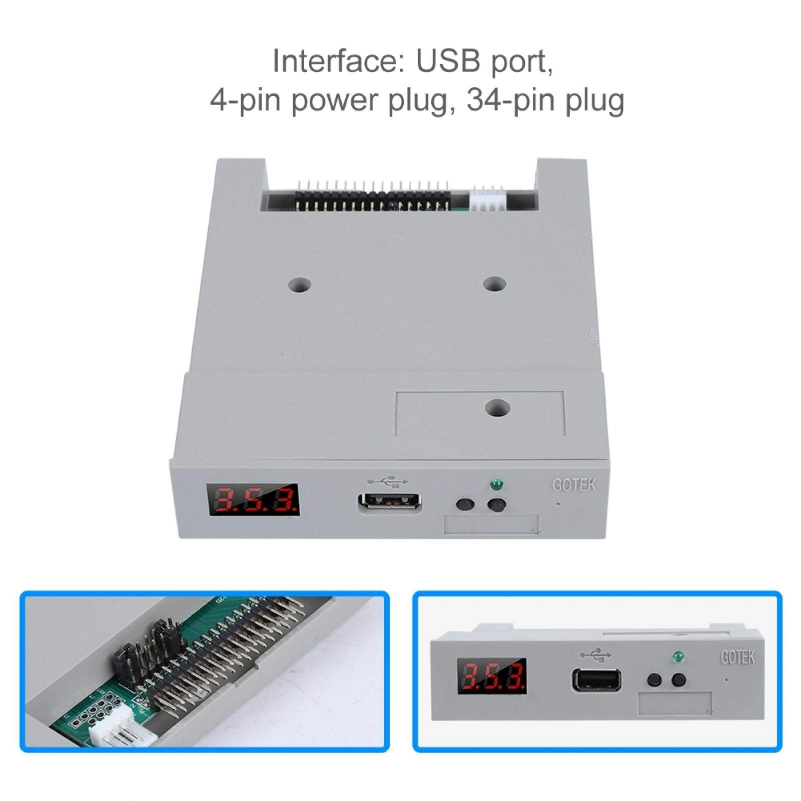 KIKYO Emulatore Floppy da 1,44 MB, emulatore USB Floppy SFR1M44-U100, per Dispositivo di Controllo Industriale