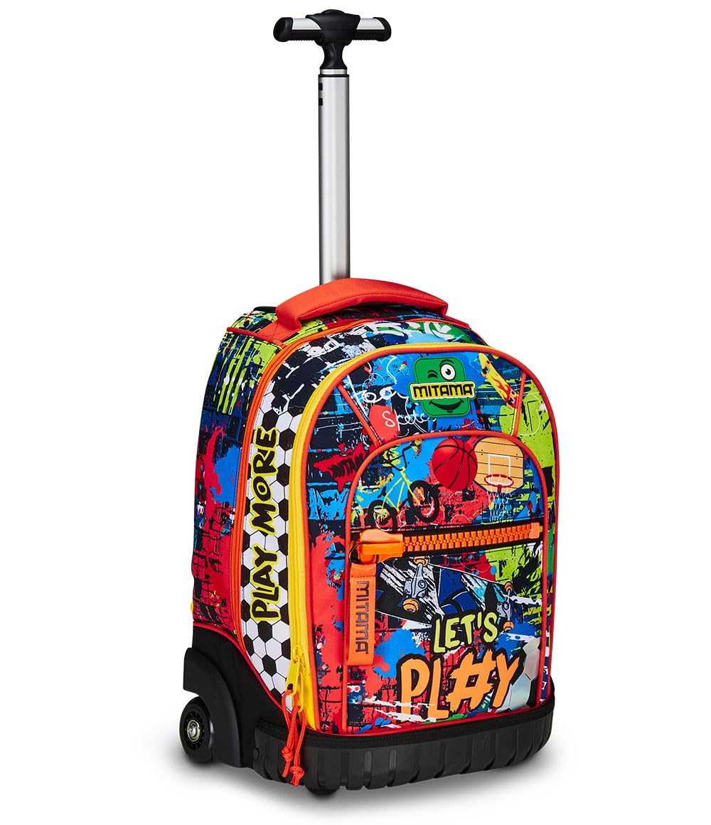 Mitama Trolley Run Scuola Urban Game,Doppio Scomparto, Multicolore, Scuola Elementare e Tempo Libero, Bambino Ragazzo