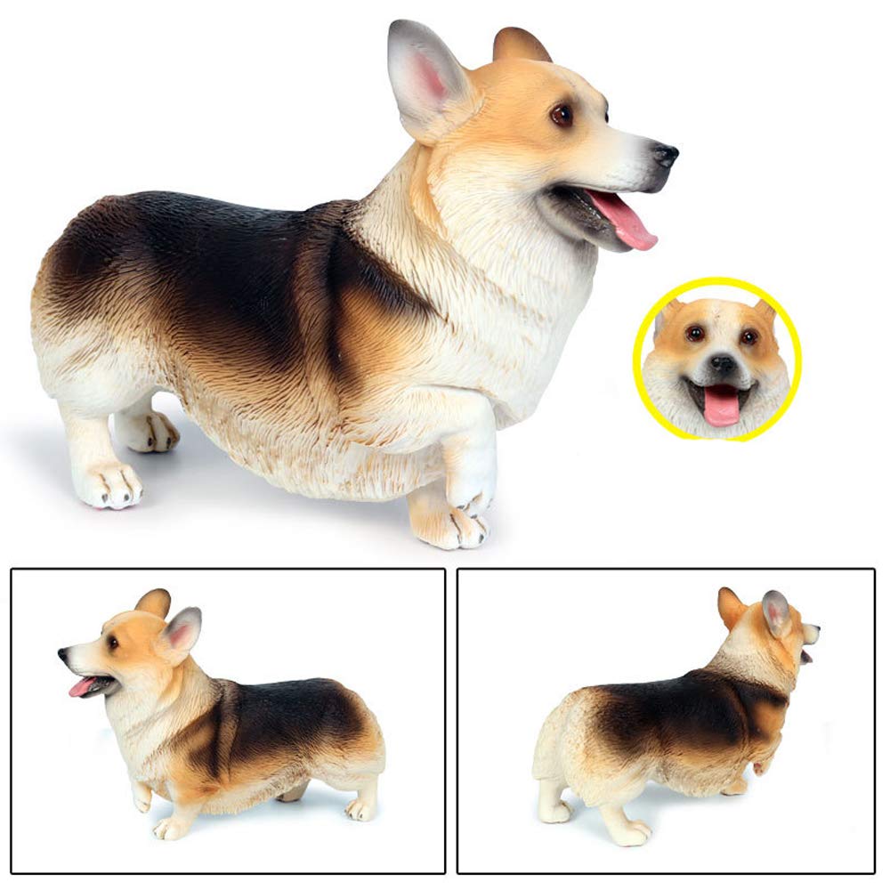木彫りのコーギー Amazon.co.jp: 彫刻シミュレーション犬ソリッドペットドッグ